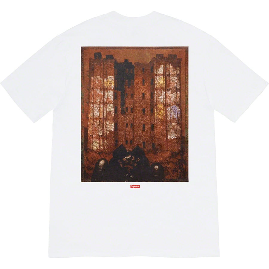 Details on Martin Wong Supreme Big Heat Tee White from fall winter
                                                    2019 (Price is $48)