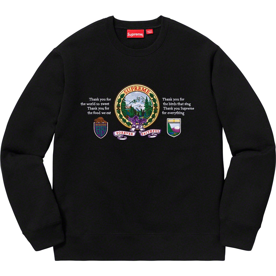 Details on Mountain Crewneck Black from fall winter
                                                    2019 (Price is $158)