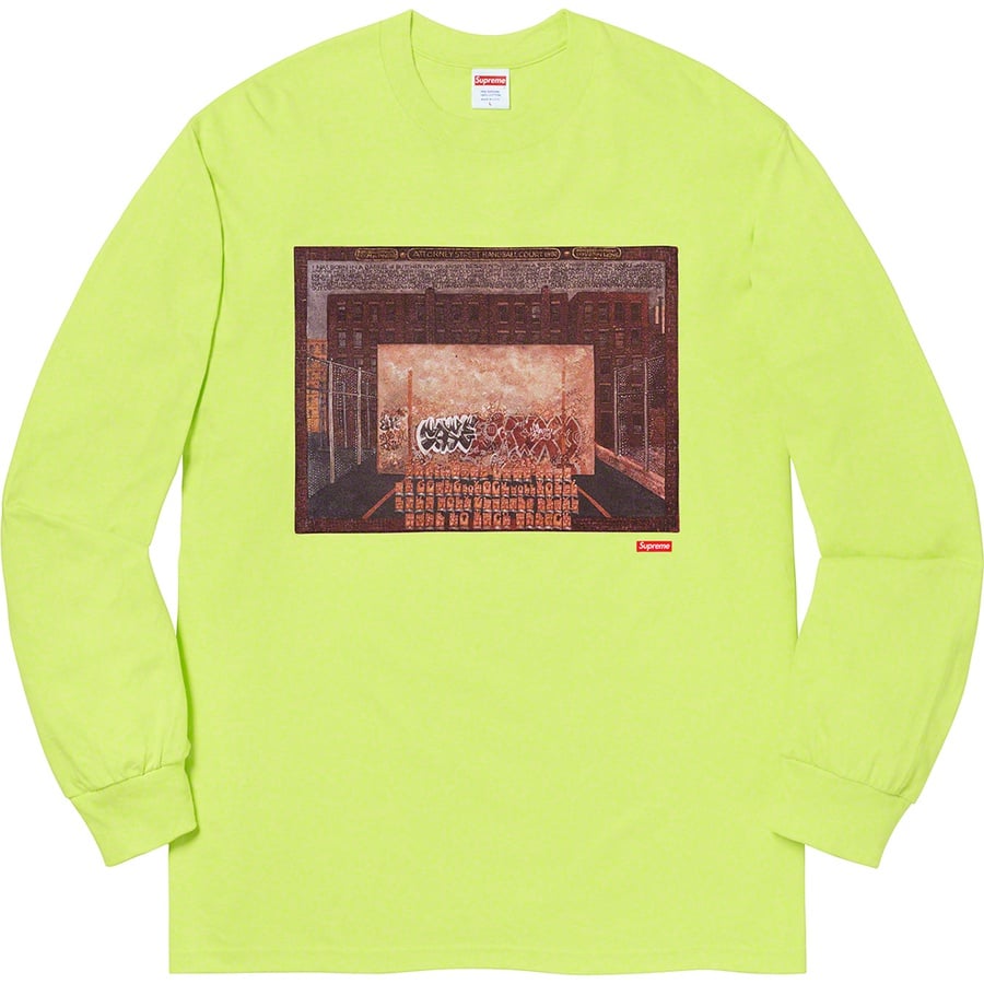 Details on Martin Wong Supreme Attorney Street L S Tee Neon Green from fall winter
                                                    2019 (Price is $58)