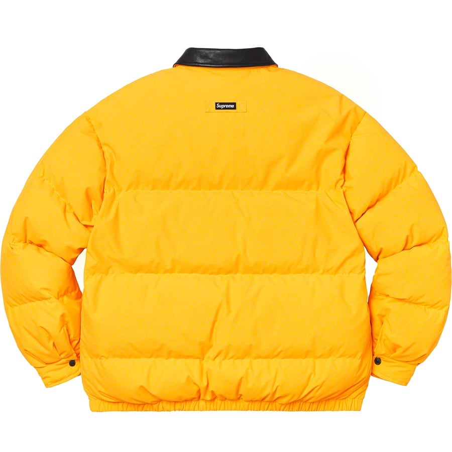 Details on Leather Collar Puffy Jacket Yellow from fall winter
                                                    2019 (Price is $268)