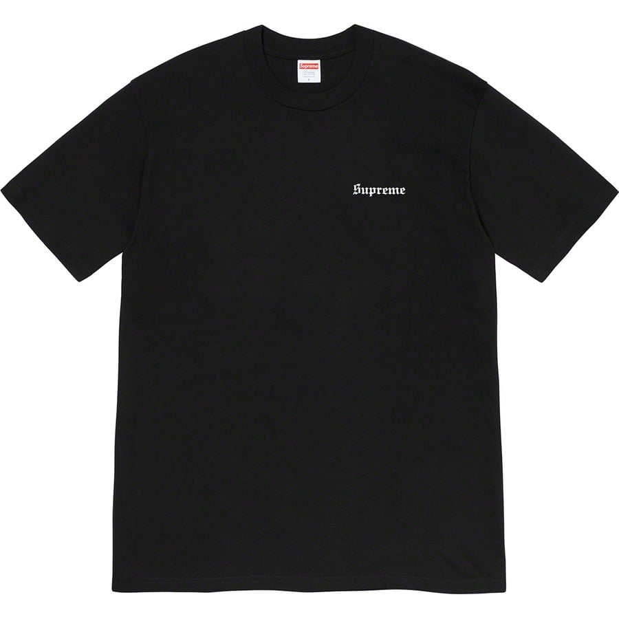 Details on Martin Wong Supreme Big Heat Tee Black from fall winter
                                                    2019 (Price is $48)