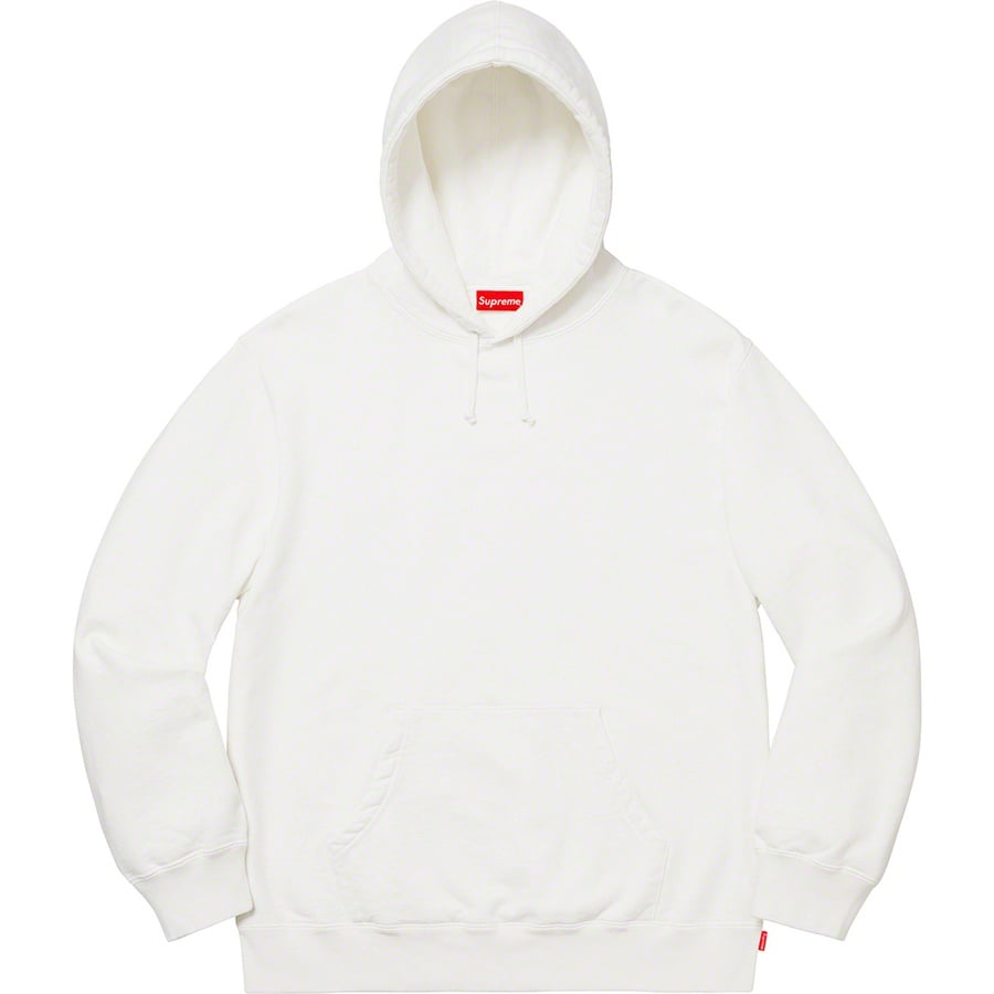 Details on Rhinestone Script Hooded Sweatshirt White from fall winter 2019 (Price is $158)