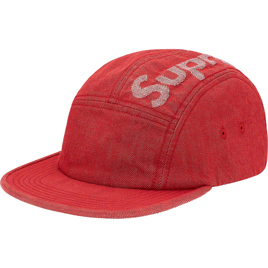 Details on Top Logo Denim Camp Cap Red from fall winter 2019 (Price is $54)
