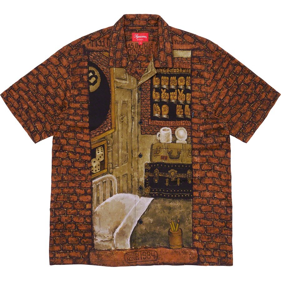 Details on Martin Wong Supreme Secret World Rayon S S Shirt Multicolor from fall winter 2019 (Price is $158)