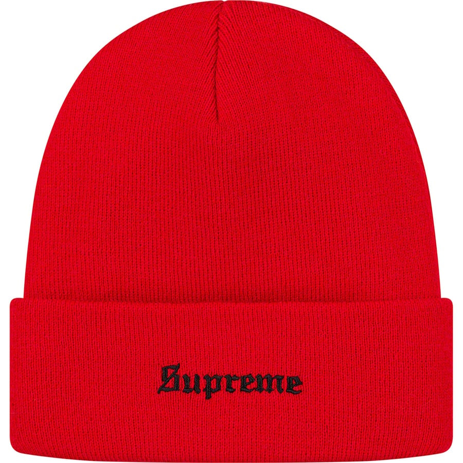 Details on Martin Wong Supreme 8-Ball Beanie Red from fall winter
                                                    2019 (Price is $40)