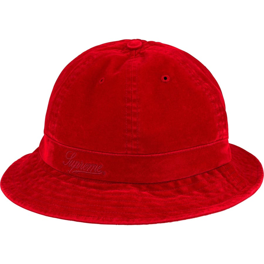 Details on Washed Velvet Bell Hat Red from fall winter
                                                    2019 (Price is $58)