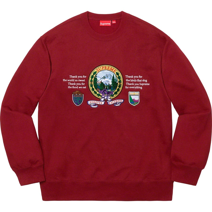 Details on Mountain Crewneck Cardinal from fall winter
                                                    2019 (Price is $158)