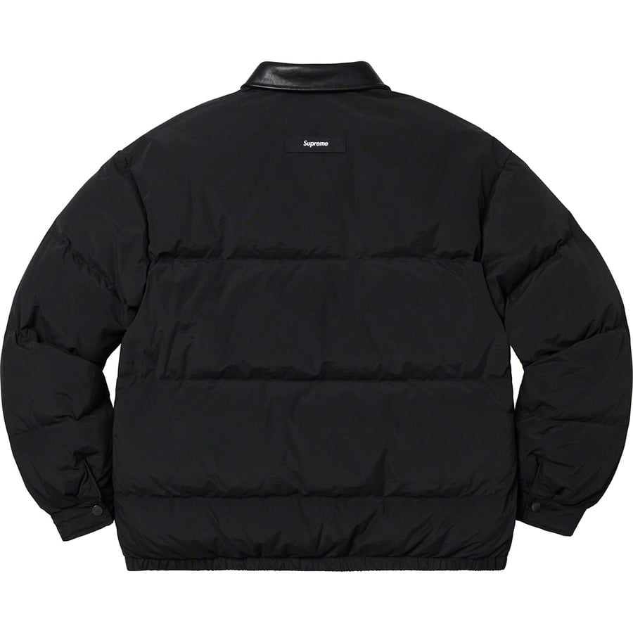 Details on Leather Collar Puffy Jacket Black from fall winter
                                                    2019 (Price is $268)