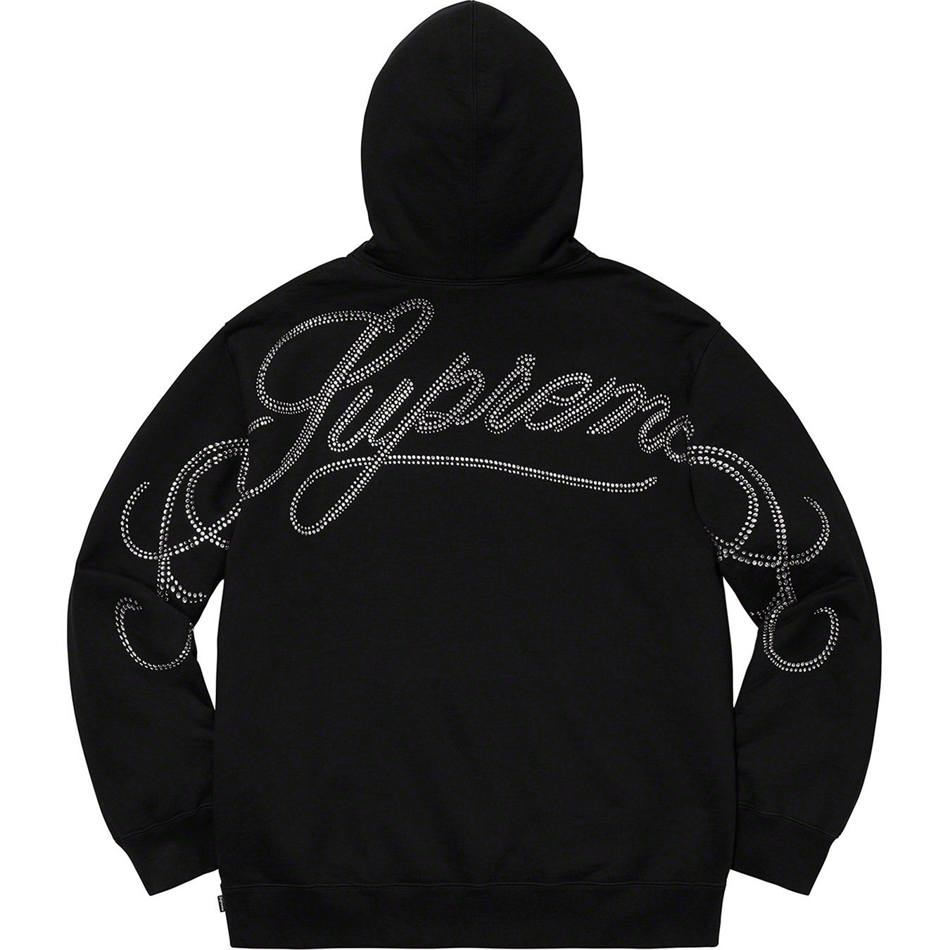 Rhinestone Script Hooded Sweatshirt - fall winter 2019 - Supreme