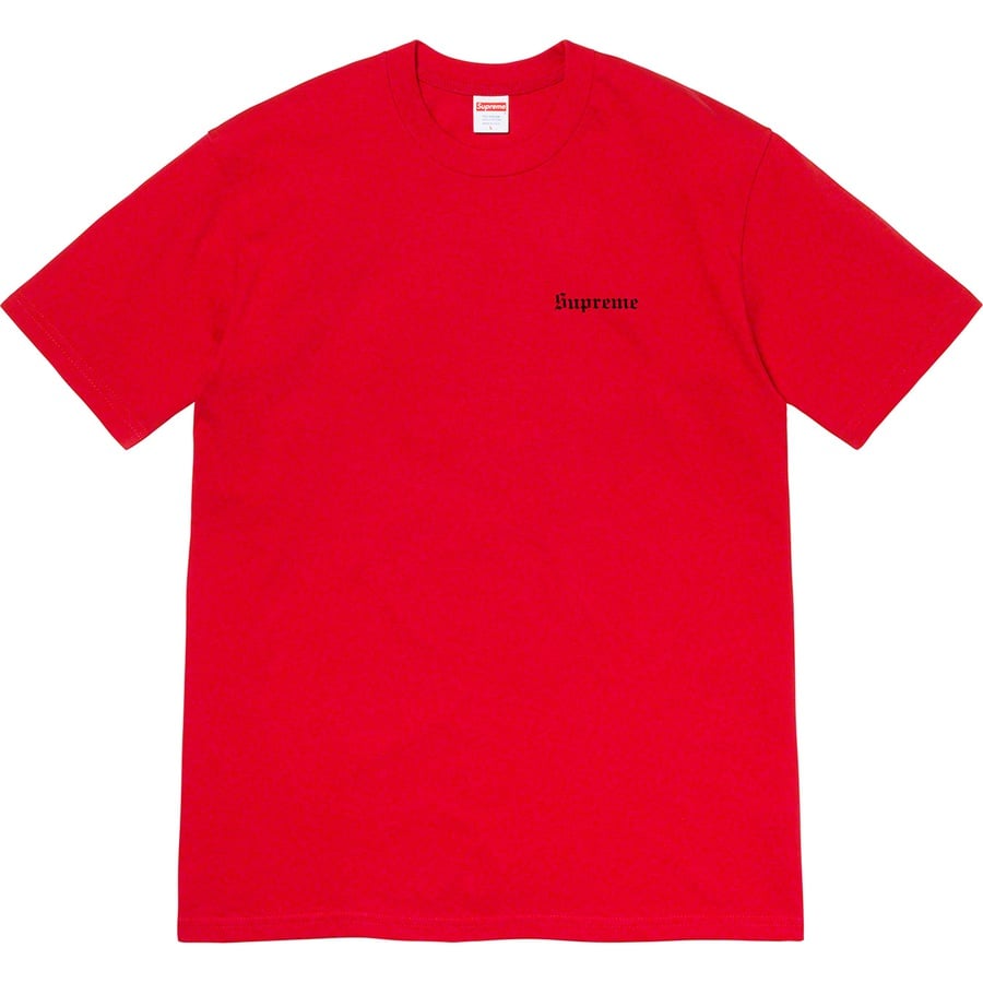 Details on Martin Wong Supreme Big Heat Tee Red from fall winter
                                                    2019 (Price is $48)