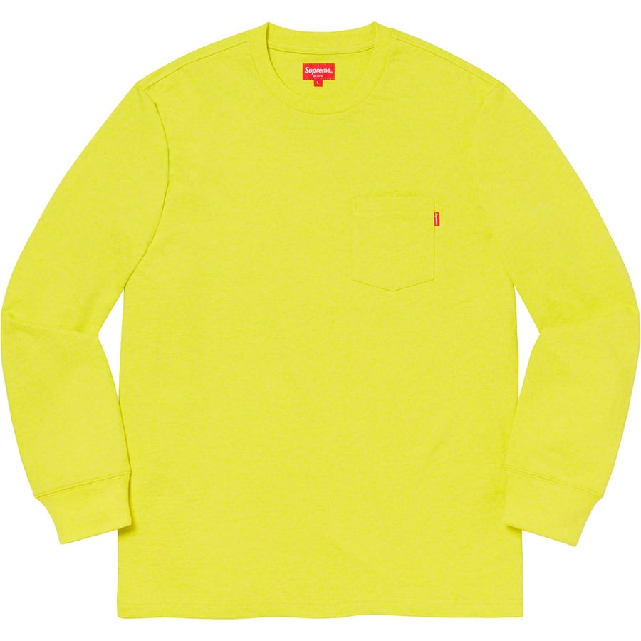 Details on L S Pocket Tee Heather Lime from fall winter 2019 (Price is $78)