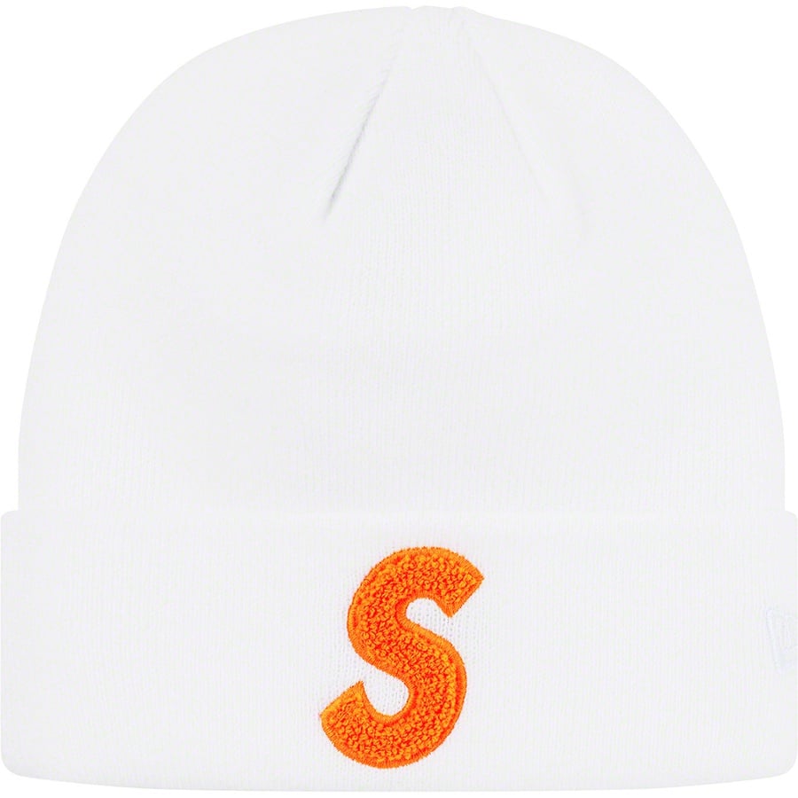 Details on New Era S Logo Beanie White from fall winter
                                                    2019 (Price is $38)