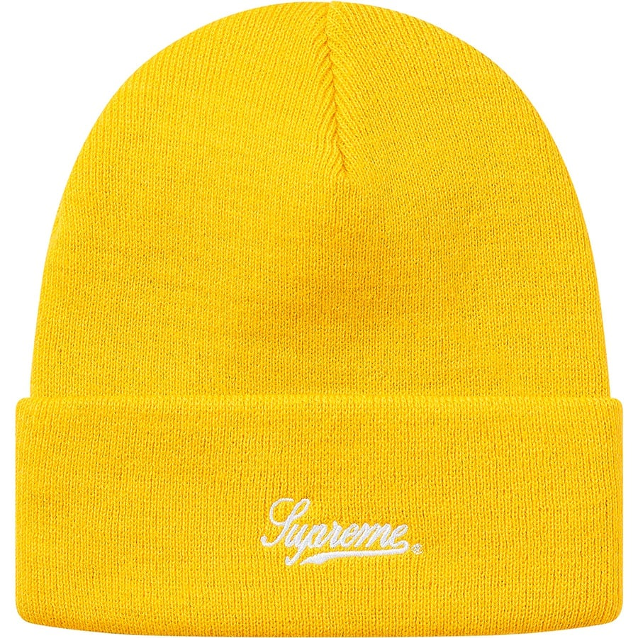 Details on NY Patch Beanie Yellow from fall winter
                                                    2019 (Price is $36)