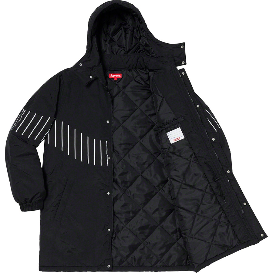 Supreme Pinstripe Panel Sports Parka (FW19) - Black - $238