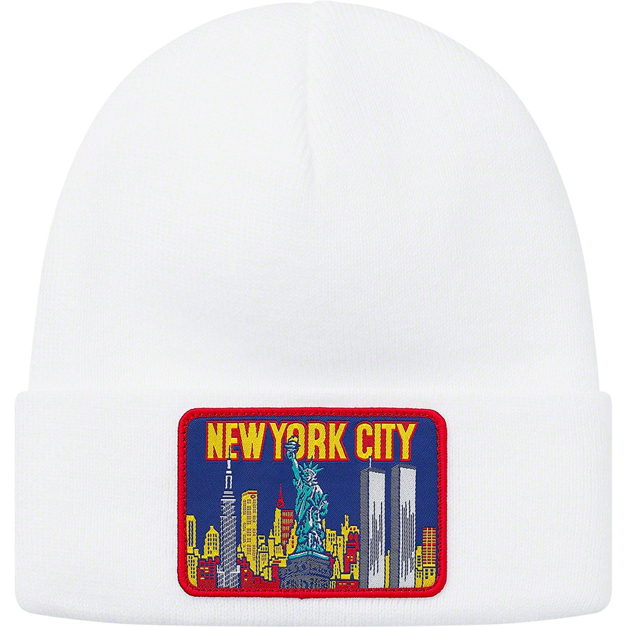 Details on NY Patch Beanie White from fall winter 2019 (Price is $36)