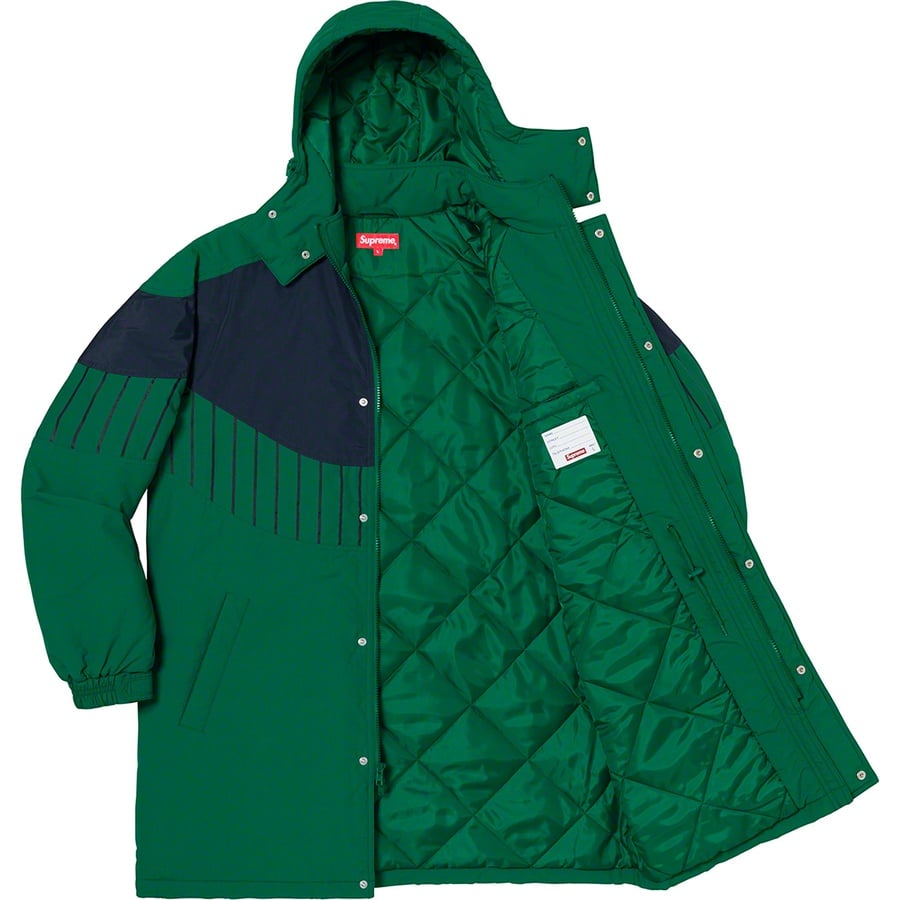 Details on Pinstripe Panel Sports Parka Green from fall winter
                                                    2019 (Price is $238)