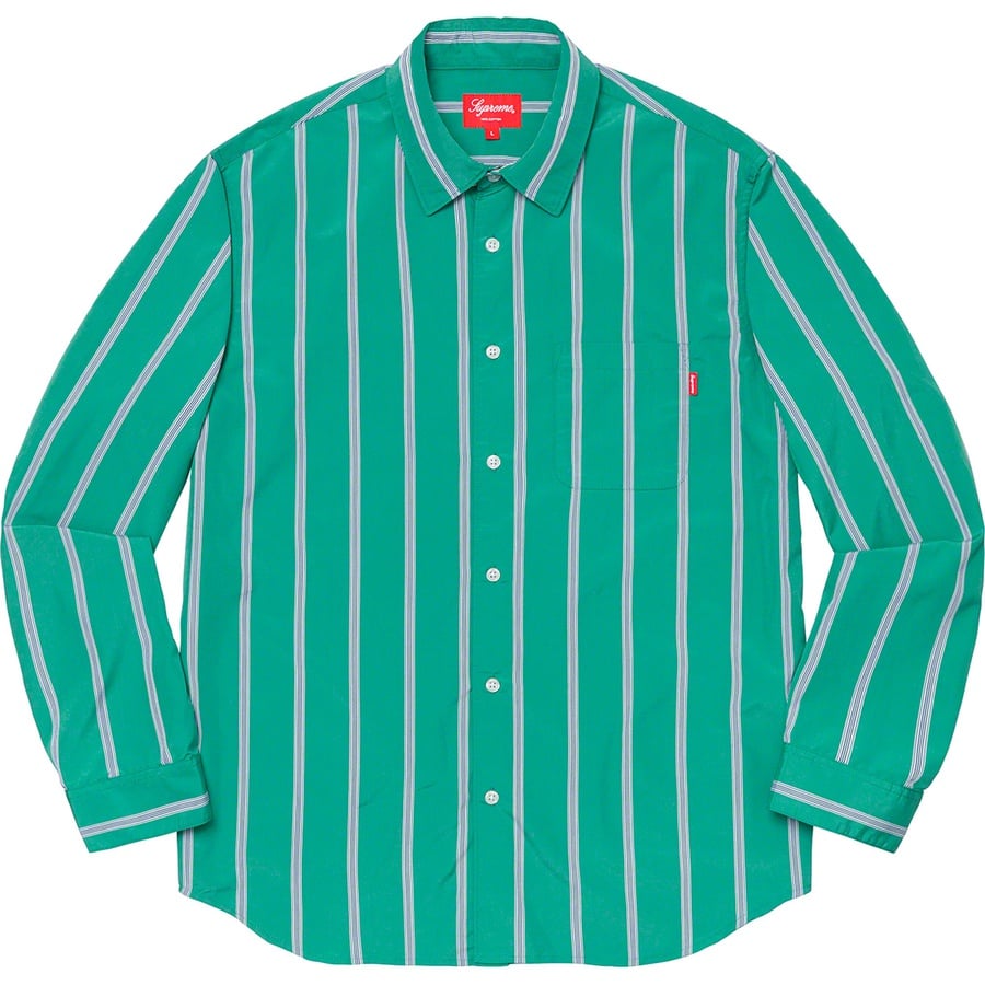 Details on Stripe Shirt Teal from fall winter
                                                    2019 (Price is $128)