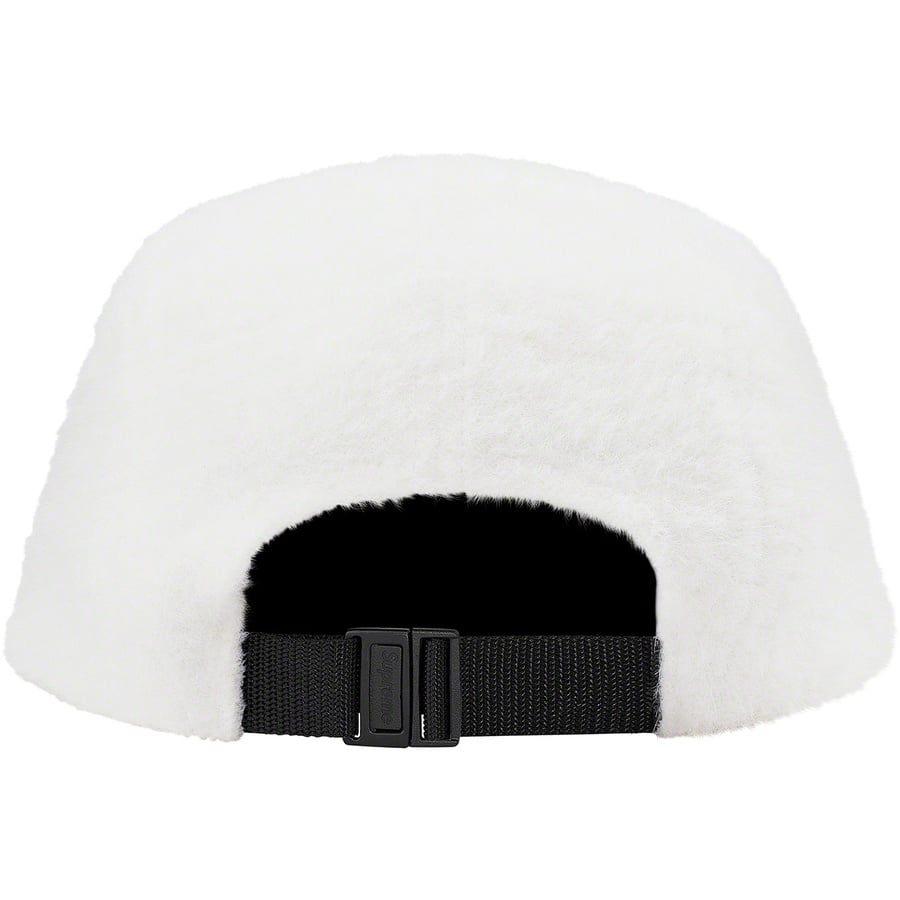 Details on Faux Fur Camp Cap White from fall winter 2019 (Price is $54)