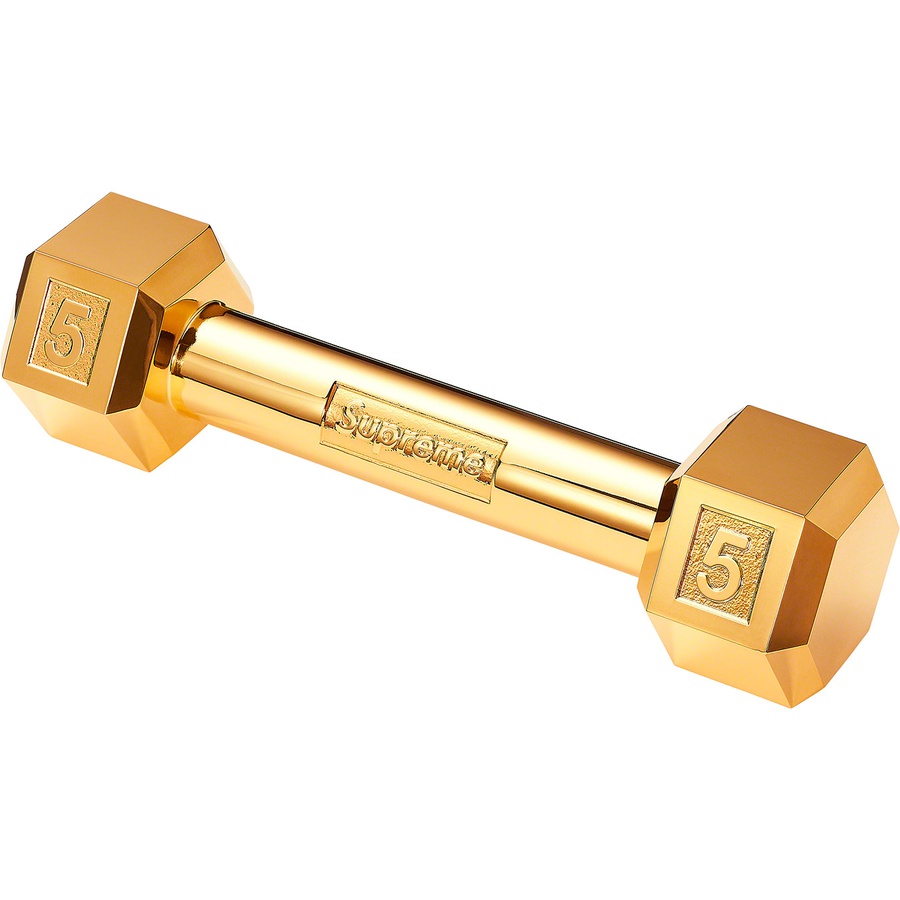 Details on Plated Dumbbell Gold Plated from fall winter 2019 (Price is $148)