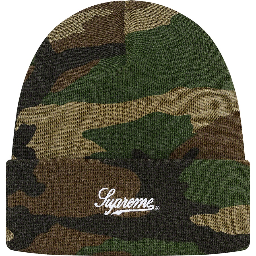 Details on NY Patch Beanie Woodland Camo from fall winter
                                                    2019 (Price is $36)