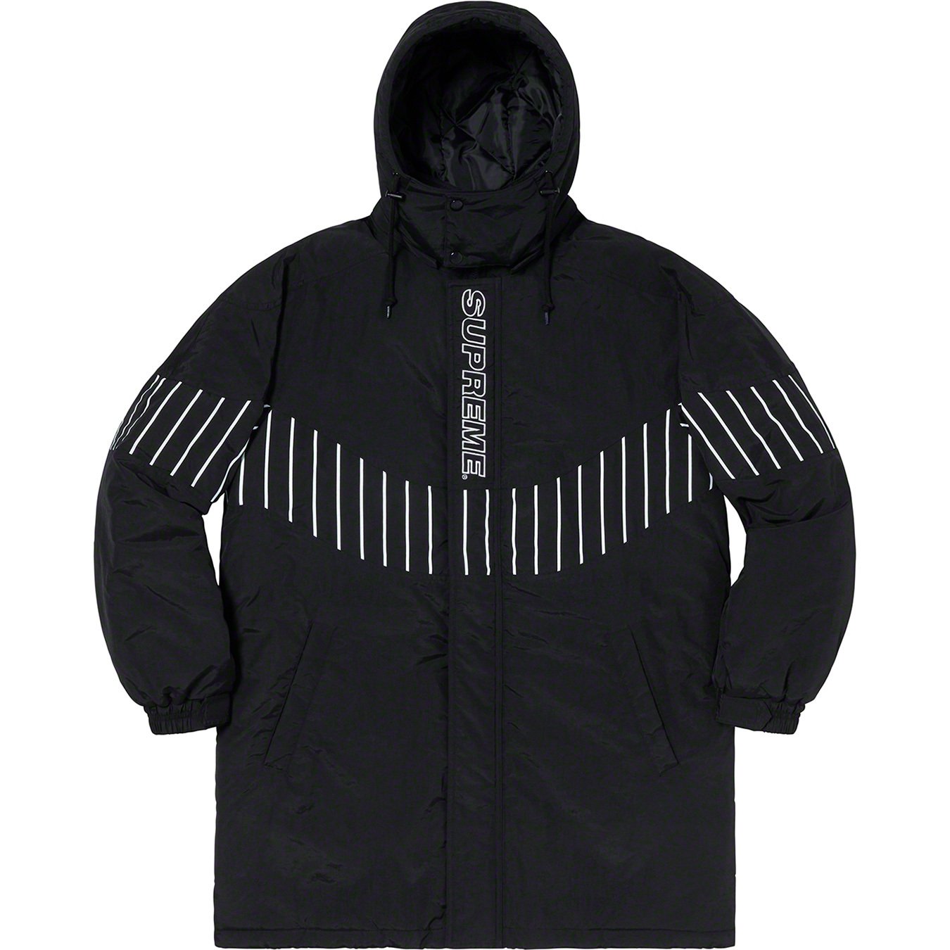 Pinstripe Panel Sports Parka   fall winter    Supreme