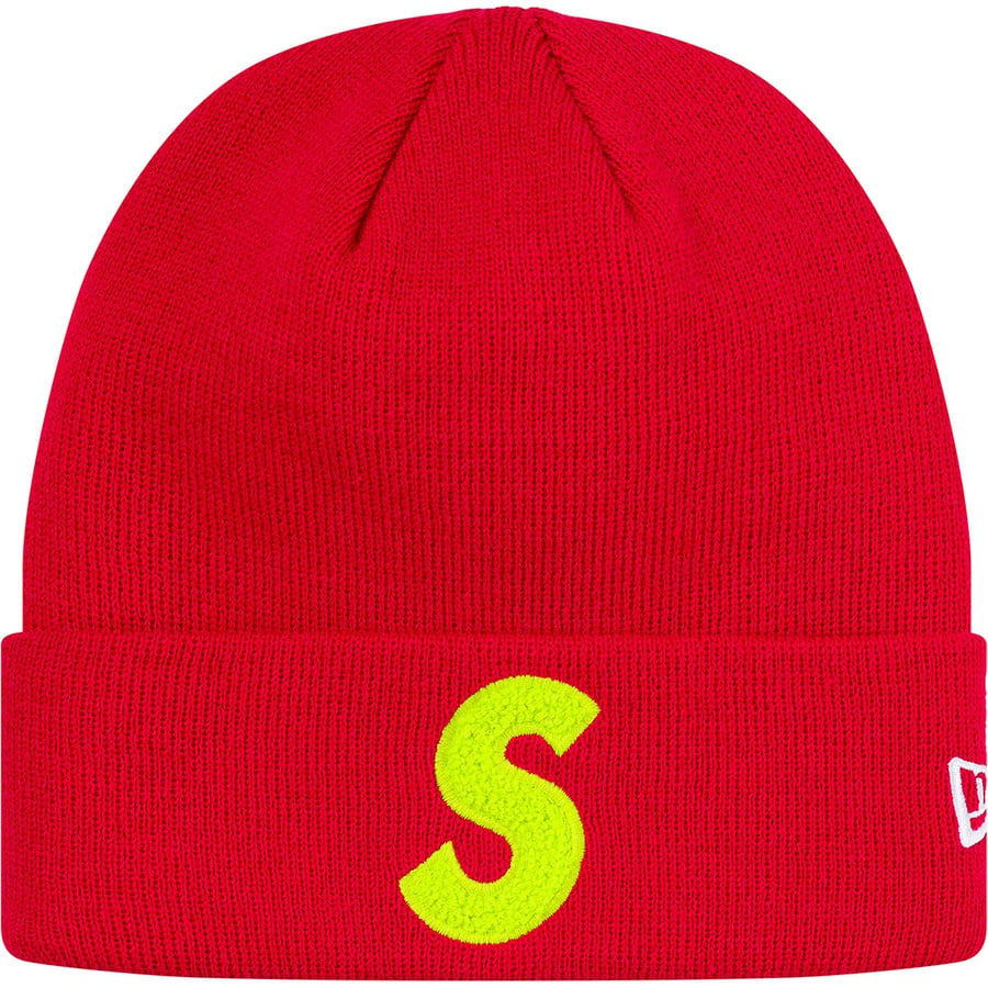 Details on New Era S Logo Beanie Red from fall winter 2019 (Price is $38)