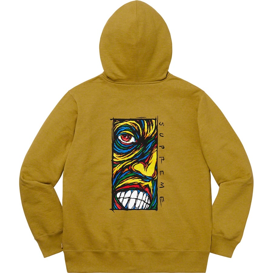 Details on Disturbed Zip Up Hooded Sweatshirt Dark Mustard from fall winter
                                                    2019 (Price is $168)