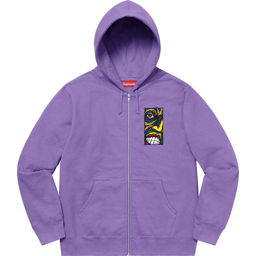 Details on Disturbed Zip Up Hooded Sweatshirt Light Violet from fall winter
                                                    2019 (Price is $168)