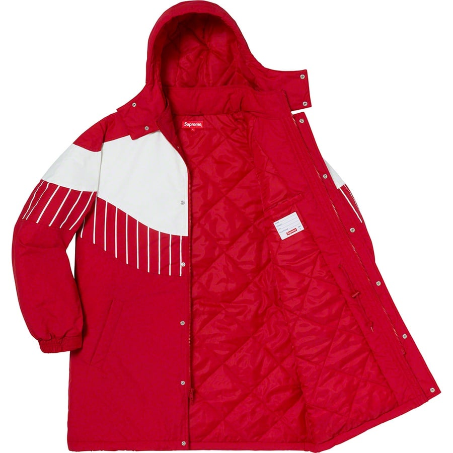 Details on Pinstripe Panel Sports Parka Red from fall winter
                                                    2019 (Price is $238)