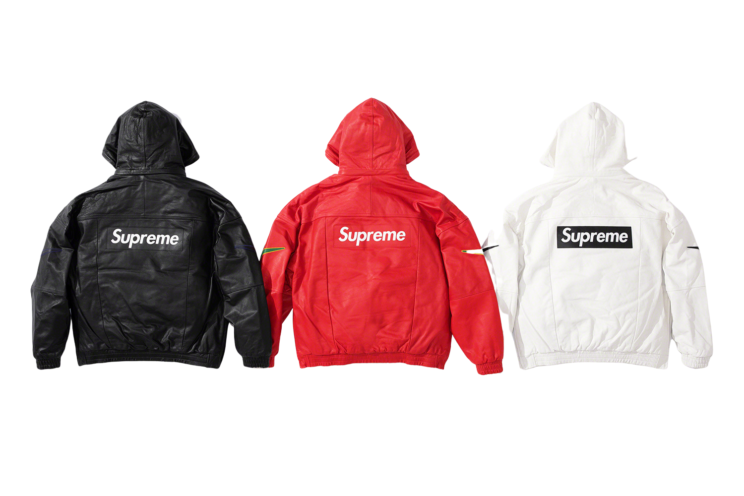 supreme leather anorak