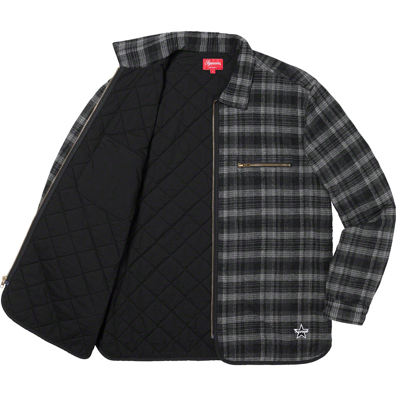 Quilted Plaid Zip Up Shirt - fall winter 2019 - Supreme