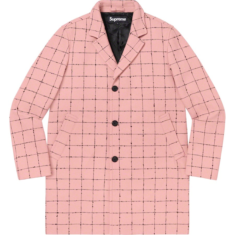 Details on Wool Windowpane Overcoat Light Pink from fall winter
                                                    2019 (Price is $568)