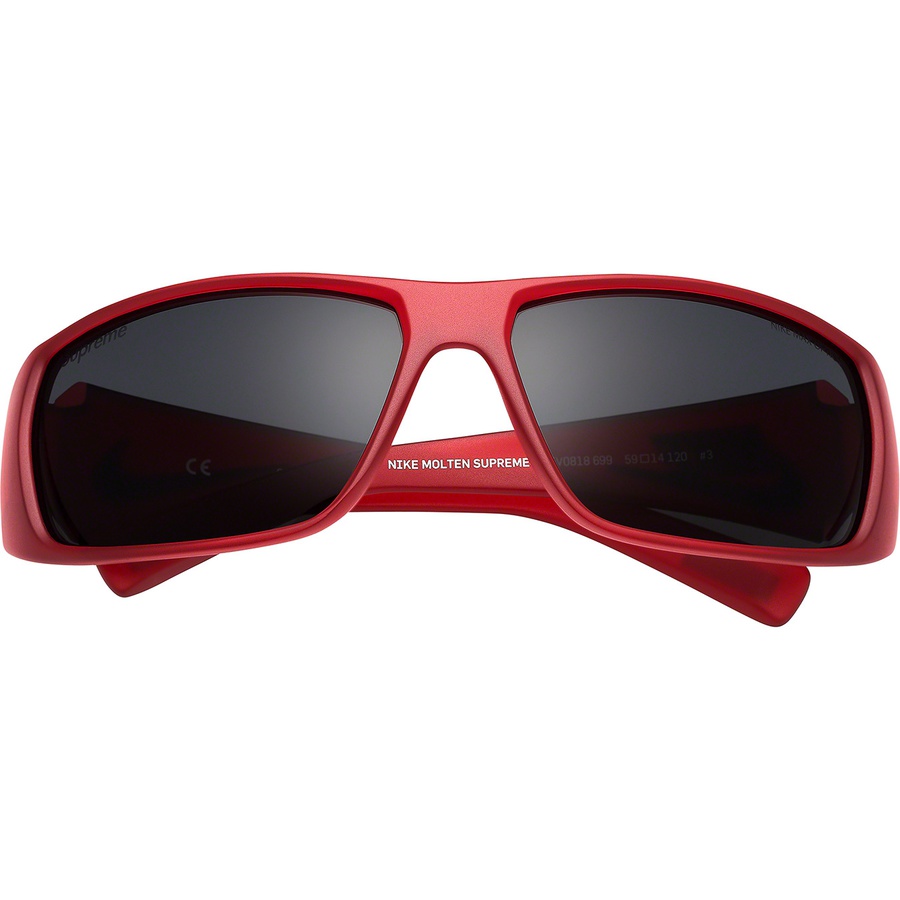 Details on Supreme Nike Sunglasses Frosted Red from fall winter 2019 (Price is $99)