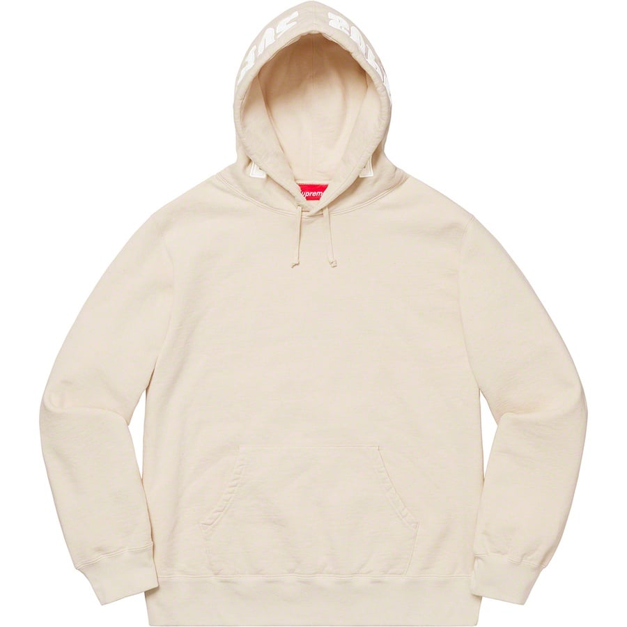Details on Mirrored Logo Hooded Sweatshirt Natural from fall winter 2019 (Price is $158)