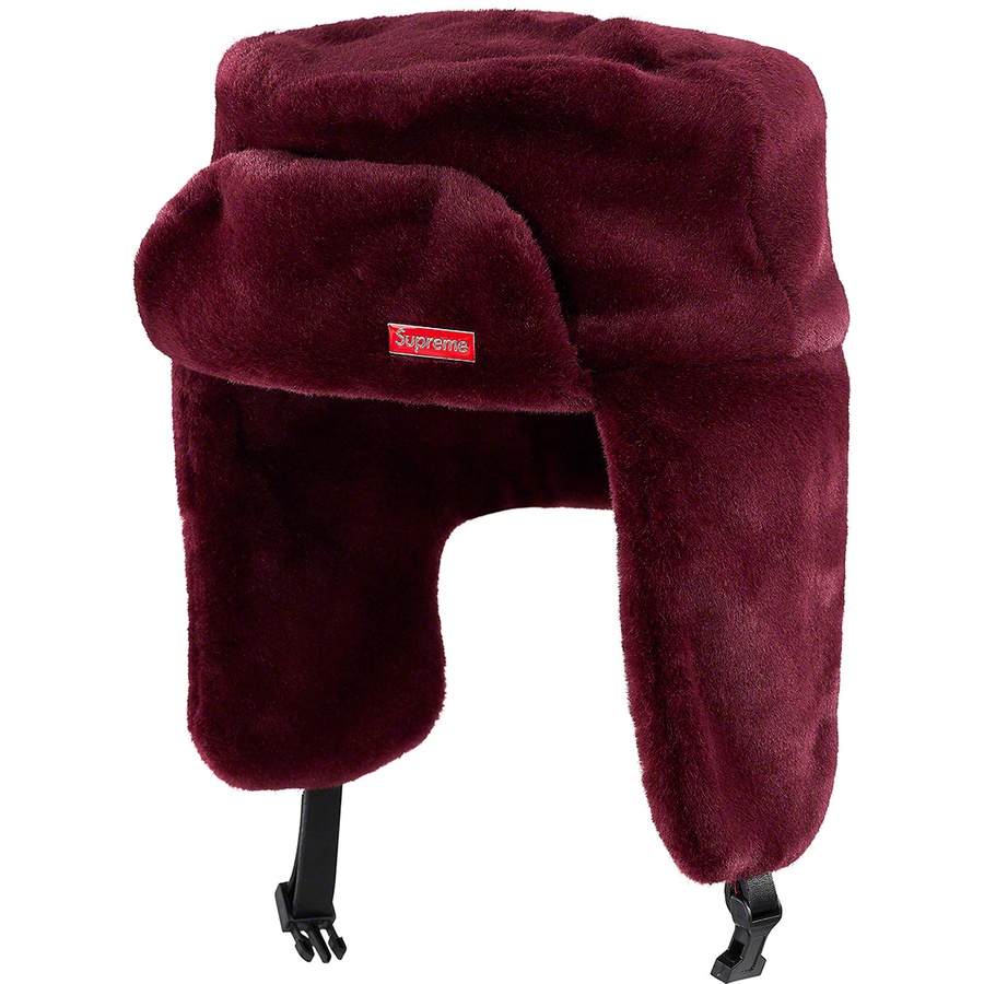 Details on Faux Fur Ushanka Hat Burgundy from fall winter 2019 (Price is $88)