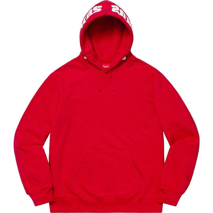 Details on Mirrored Logo Hooded Sweatshirt Red from fall winter 2019 (Price is $158)
