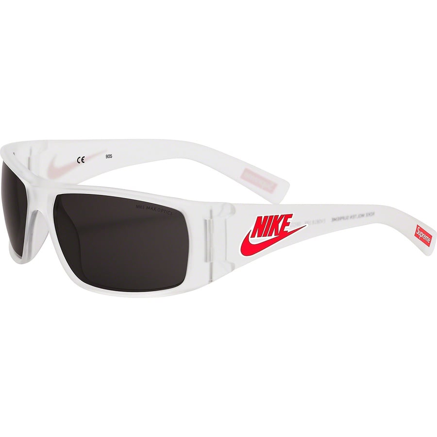 Details on Supreme Nike Sunglasses Frosted White from fall winter
                                                    2019 (Price is $99)