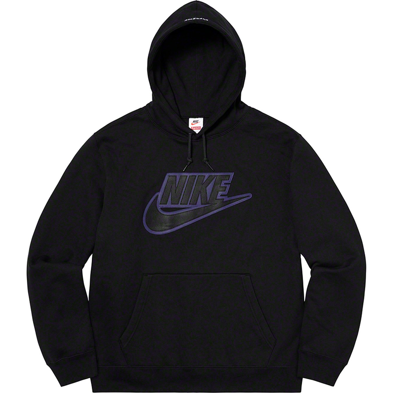 L Supreme Nike Leather Hooded Sweatshirt