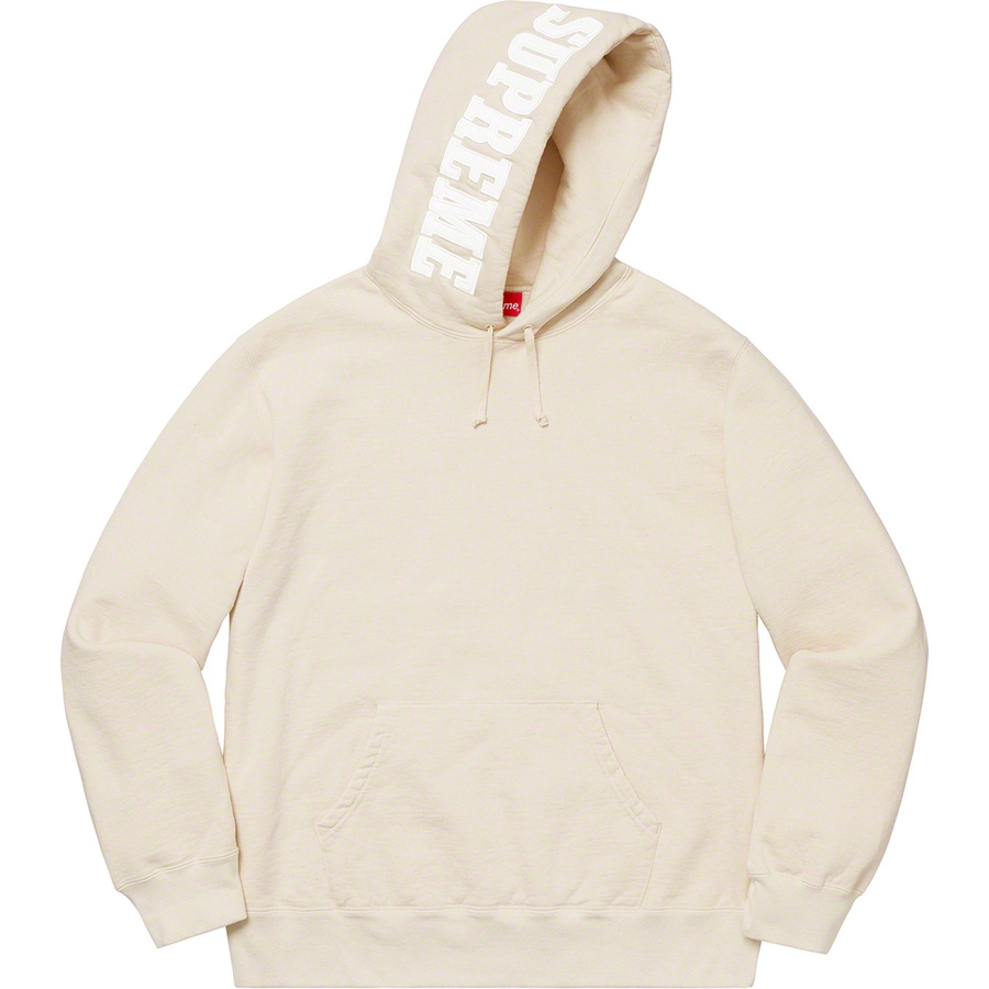 Details on Mirrored Logo Hooded Sweatshirt Natural from fall winter 2019 (Price is $158)