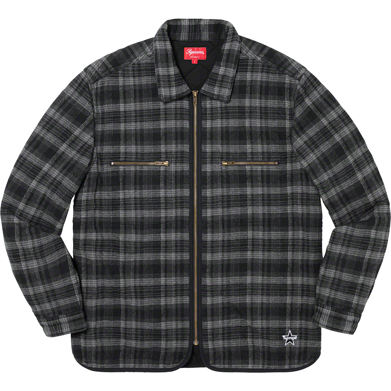 Quilted Plaid Zip Up Shirt - fall winter 2019 - Supreme