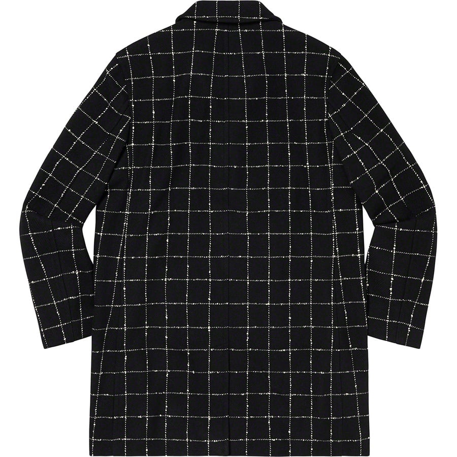 Details on Wool Windowpane Overcoat Black from fall winter
                                                    2019 (Price is $568)