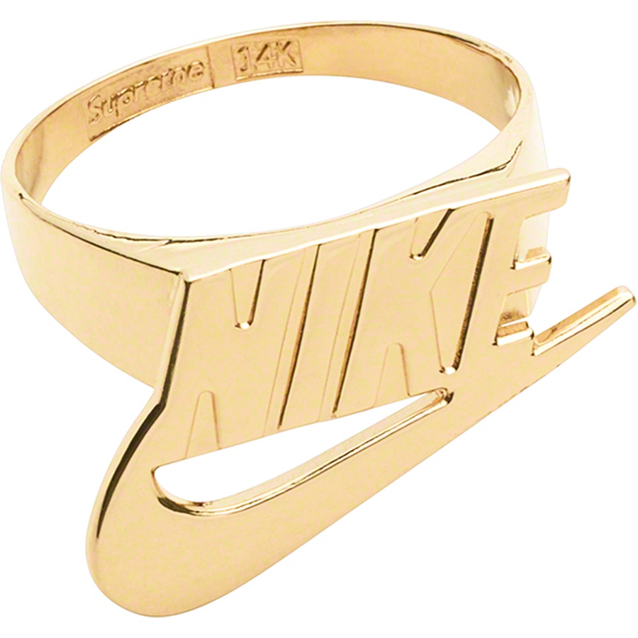 Details on Supreme Nike 14K Gold Ring Gold from fall winter
                                                    2019 (Price is $328)