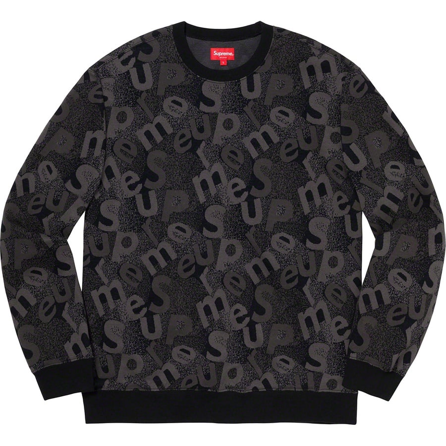 Details on Scatter Text Crewneck Black from fall winter
                                                    2019 (Price is $118)