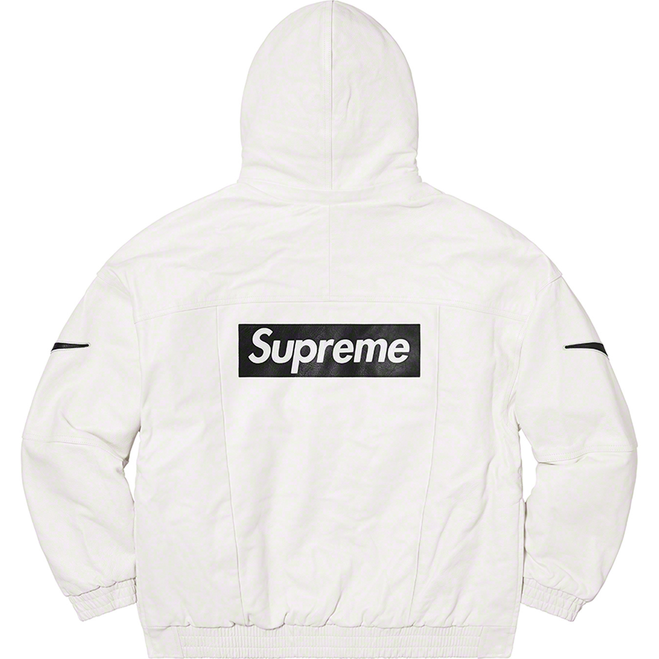 Shop Supreme 2019-20FW Supreme Nike Leather Anorak Jacket Black