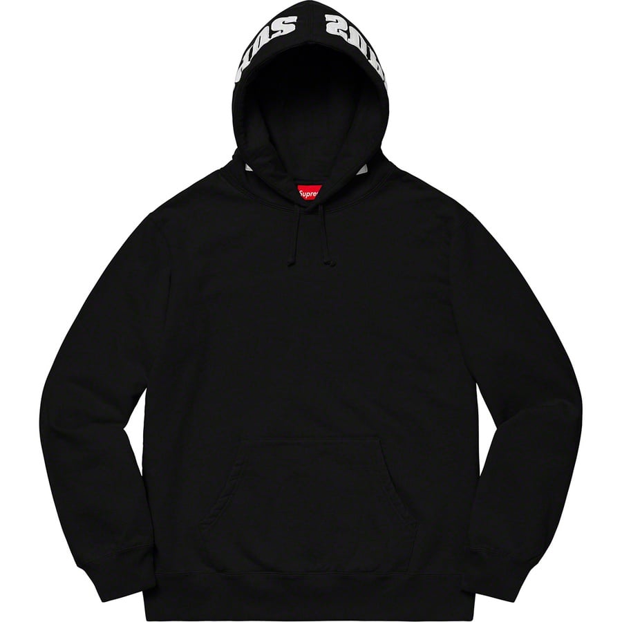 Details on Mirrored Logo Hooded Sweatshirt Black from fall winter 2019 (Price is $158)