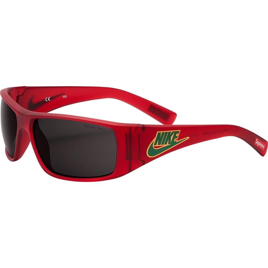 Details on Supreme Nike Sunglasses Frosted Red from fall winter
                                                    2019 (Price is $99)