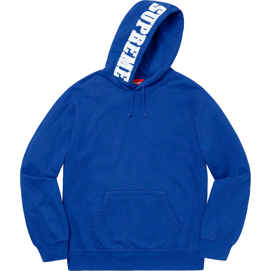 Details on Mirrored Logo Hooded Sweatshirt Royal from fall winter 2019 (Price is $158)