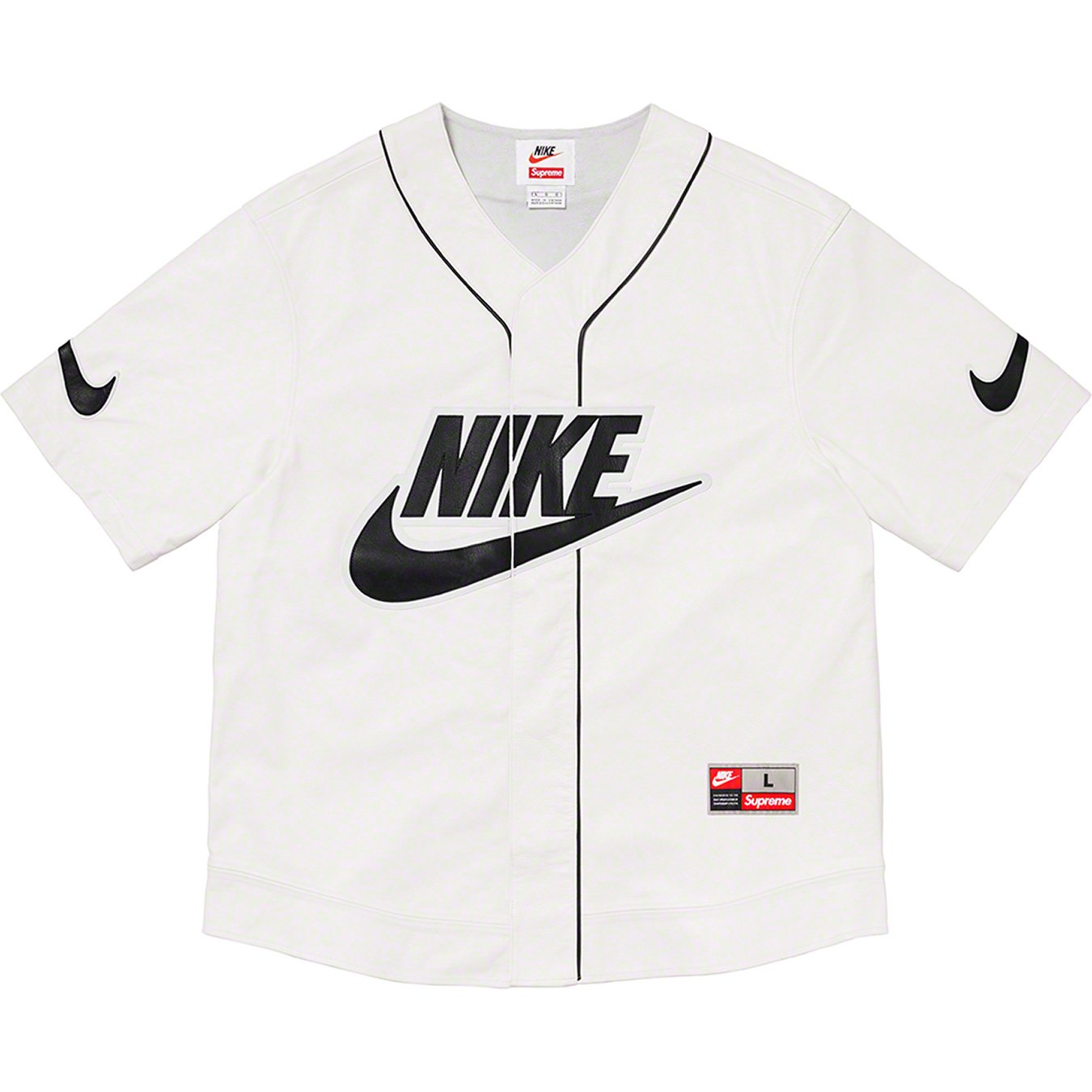 Nike Leather Baseball Jersey - fall winter 2019 - Supreme