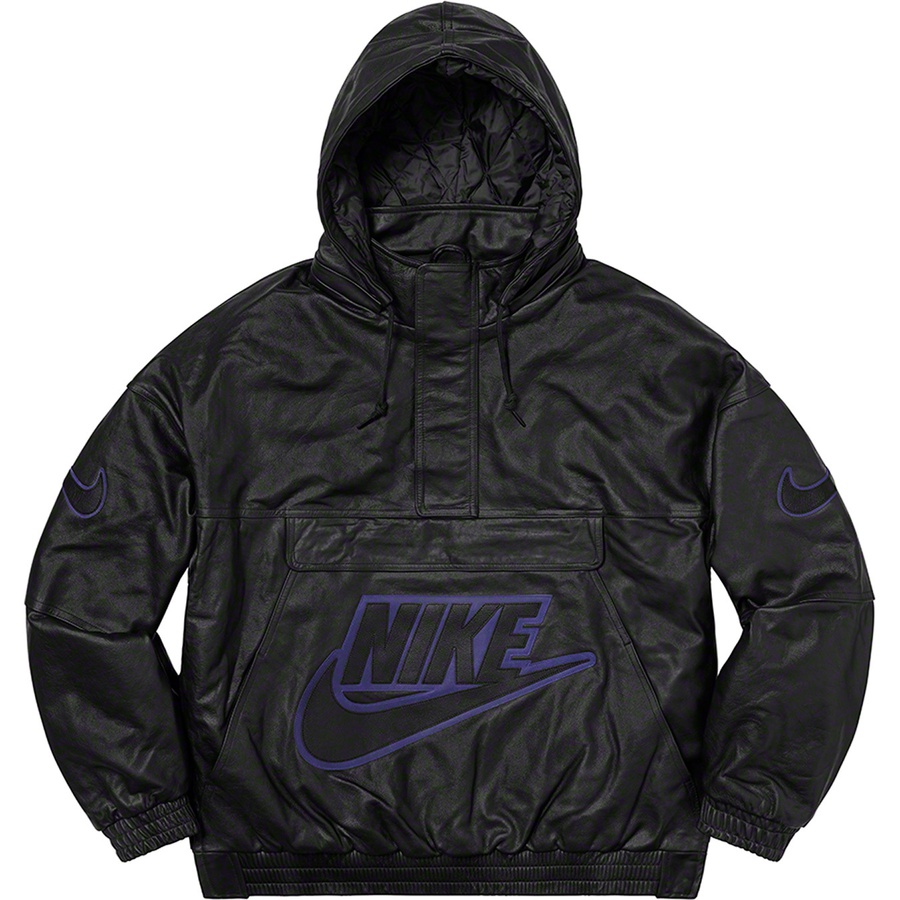 Details on Supreme Nike Leather Anorak Black from fall winter 2019 (Price is $880)