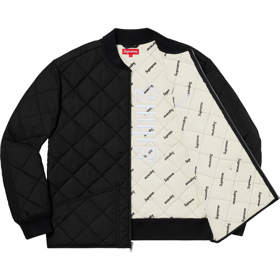 Details on Supreme dead prez Quilted Work Jacket Black from fall winter 2019 (Price is $198)